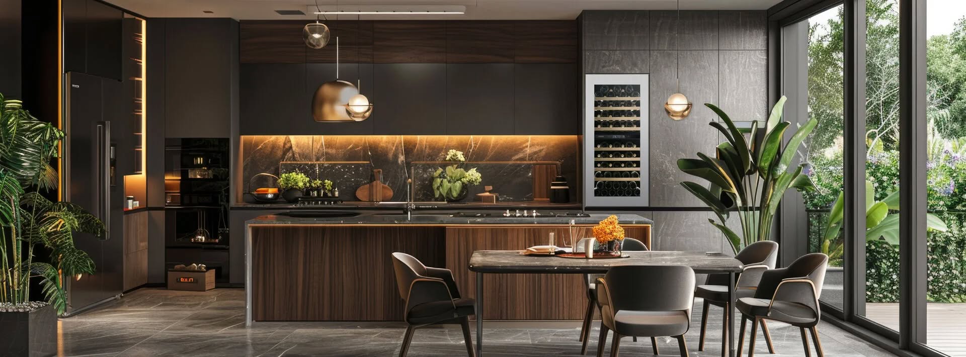 Cantinetta vino Dunavox in cucina moderna