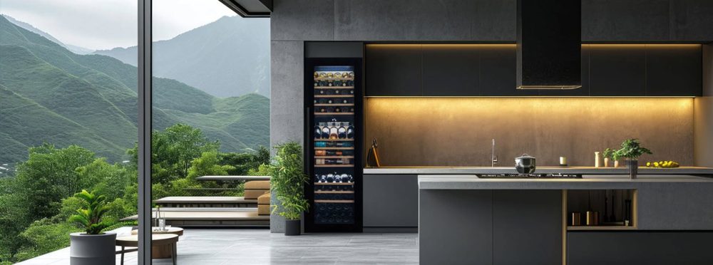 Cantinetta vino Dunavox in cucina moderna